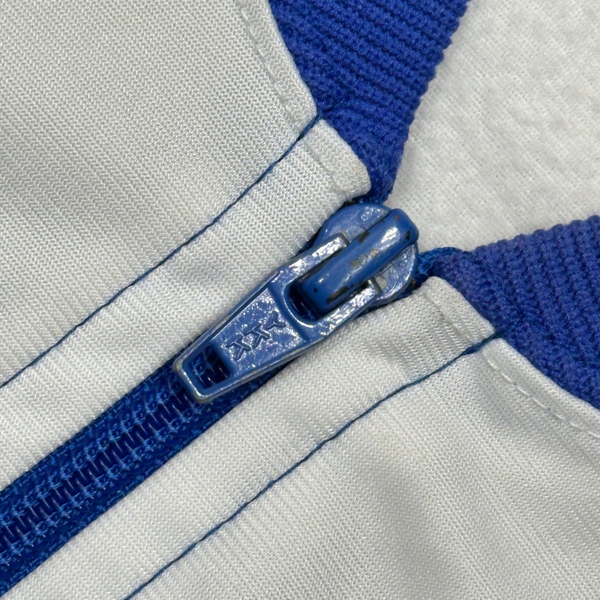 adidas 1980s Zip-Up Polyester Track Jacket Blue/White Size S