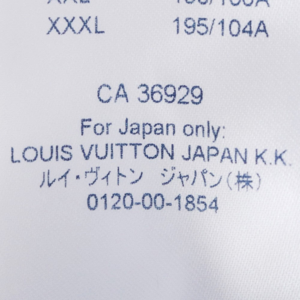Louis Vuitton 19AW Perforated Monogram Blue Shirt Size XL