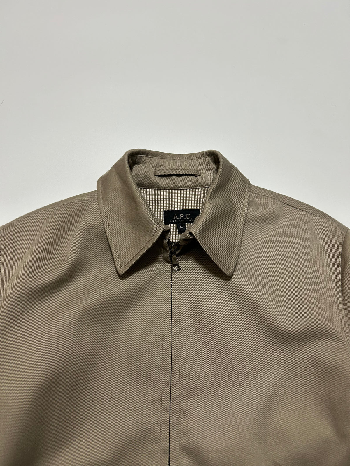 A.P.C. 2000s Ivory Cotton Blend Drizzler Jacket Size M