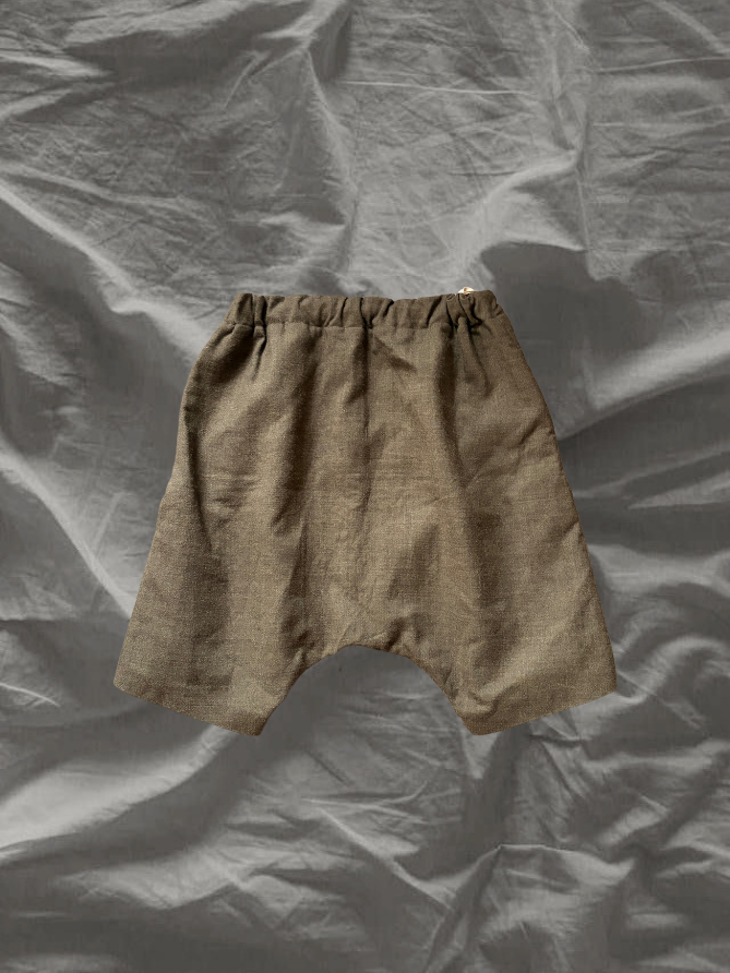 MARNI 2010s Wool Drop Crotch Shorts Side Gather Size 38