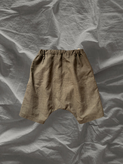 MARNI 2010s Wool Drop Crotch Shorts Side Gather Size 38
