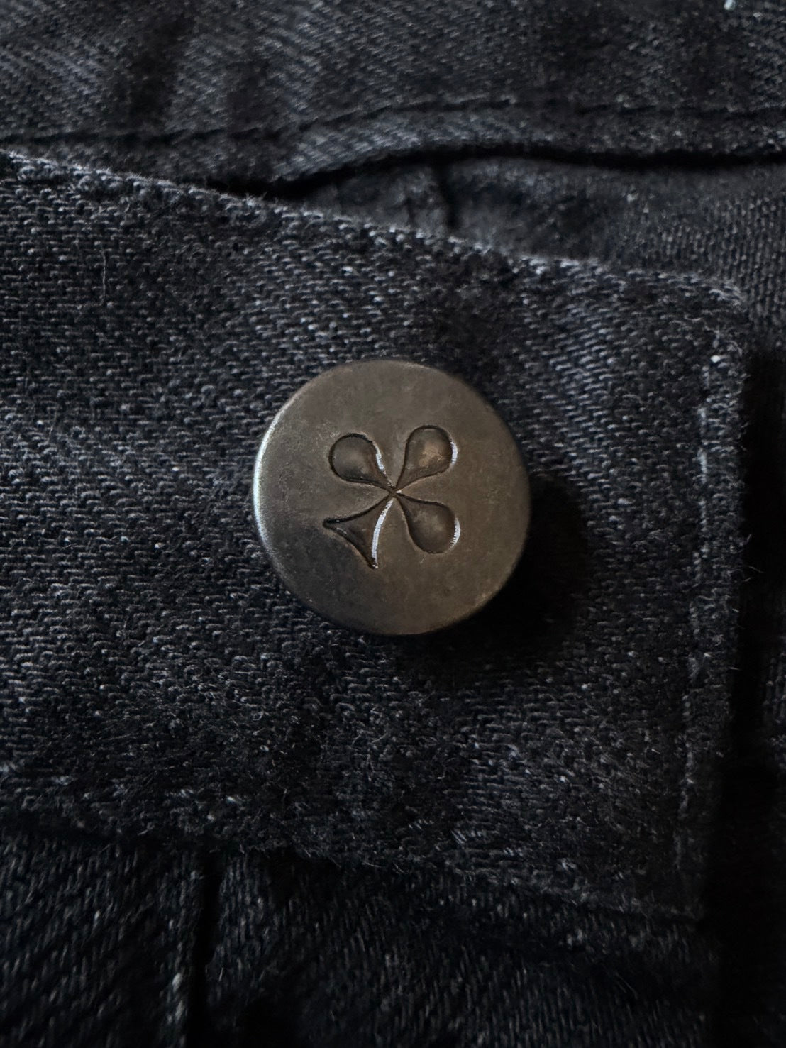 LEMAIRE 90s Embroidered Slim Black Denim Pants Size 27