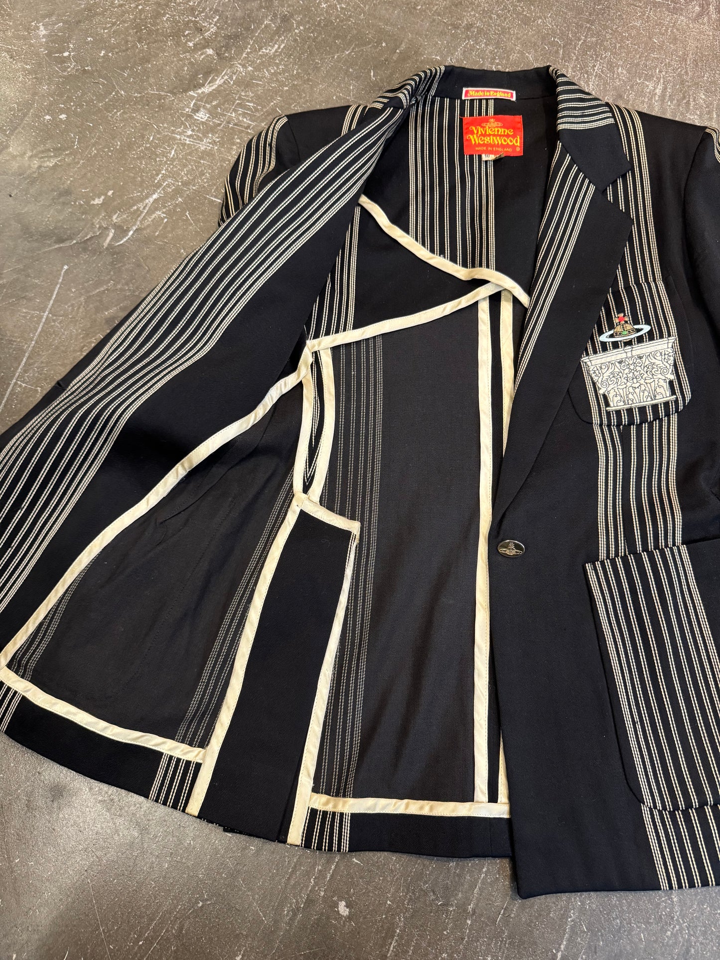 Vivienne Westwood Black Wool Long Sleeve Shirt Size 10