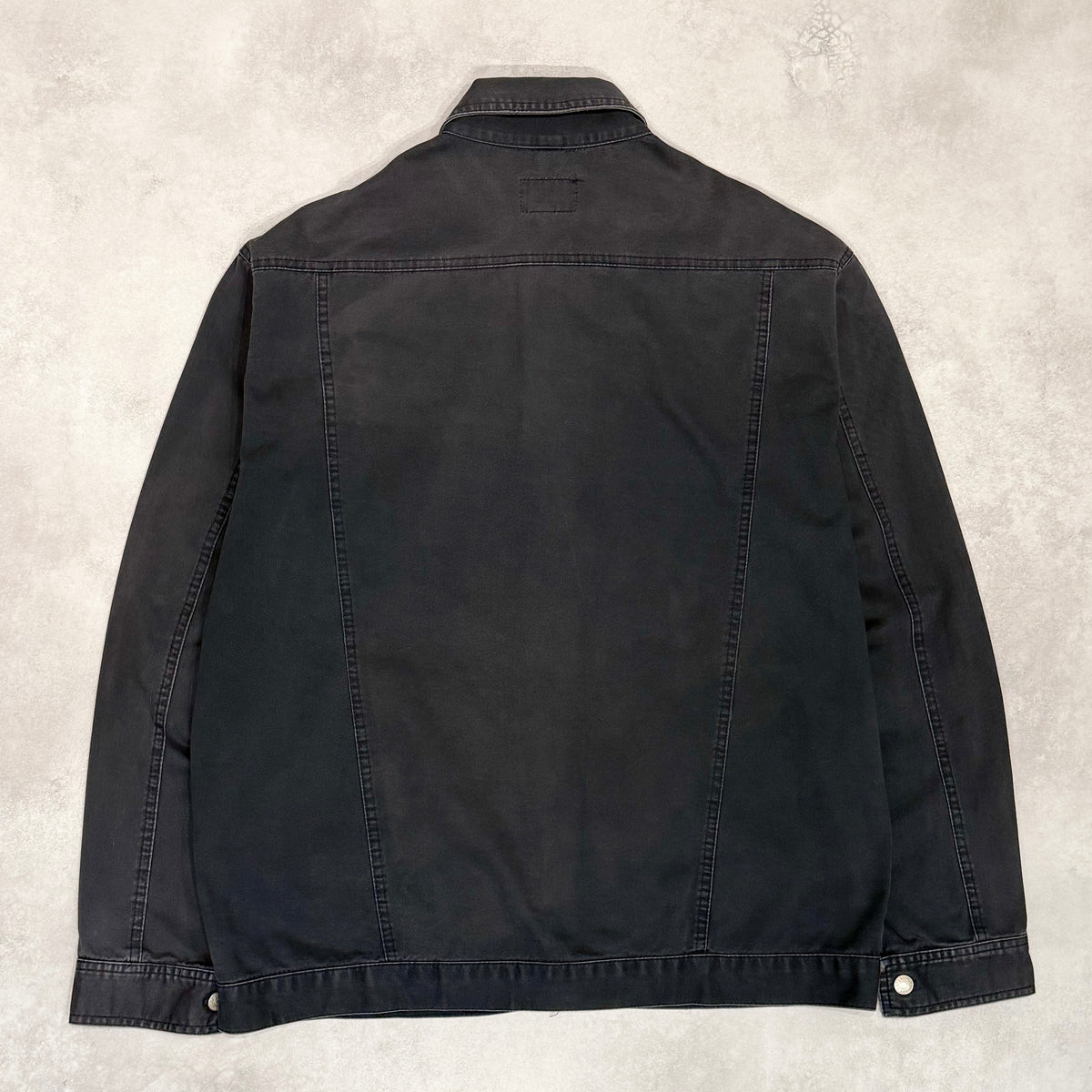 STUSSY 00s USA Made Faded Cotton Work Jacket Navy Size XL