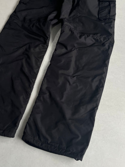 PPFM Black Nylon Cargo Pants