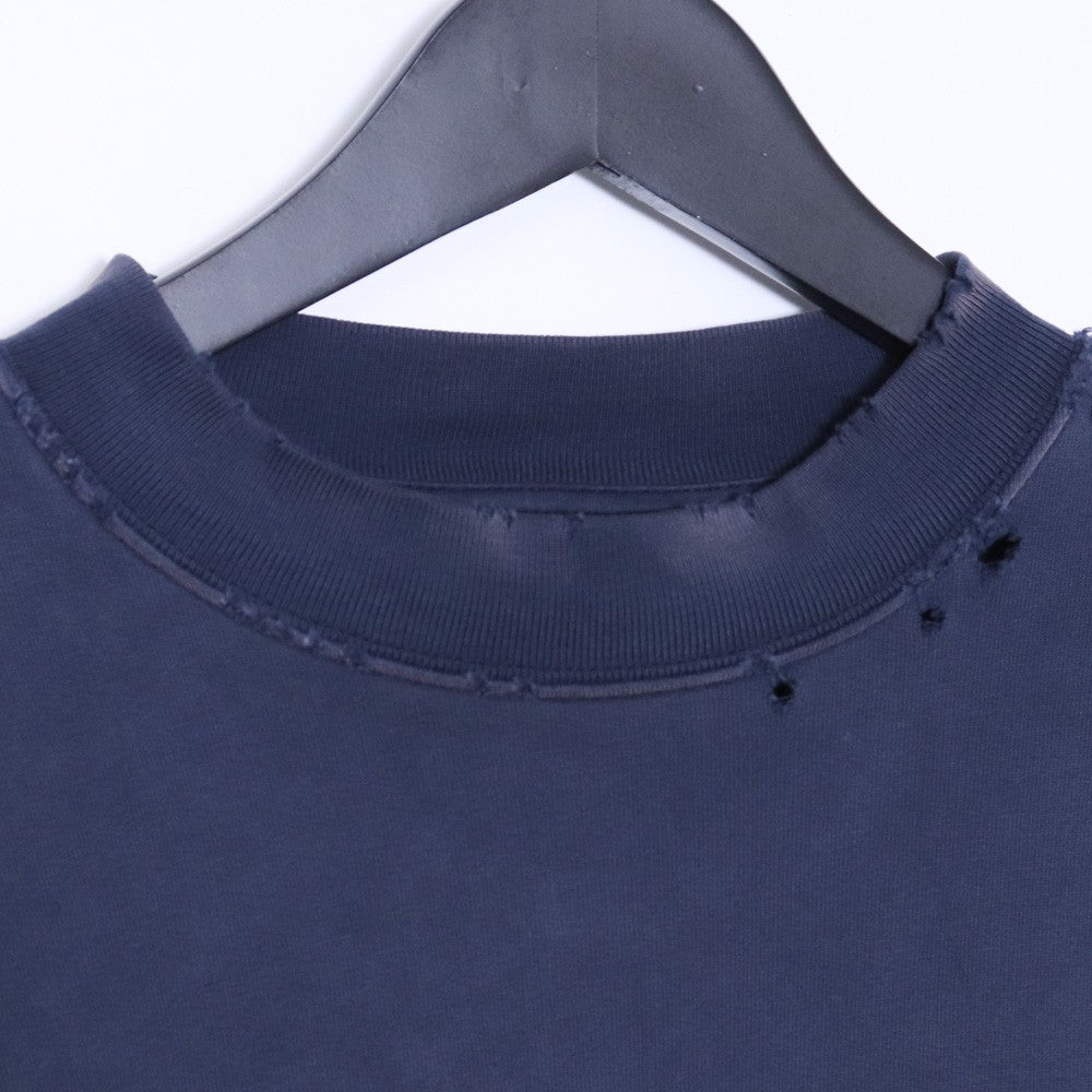 BALENCIAGA 23AW Tape Type Long Sleeve T-Shirt Navy Size L