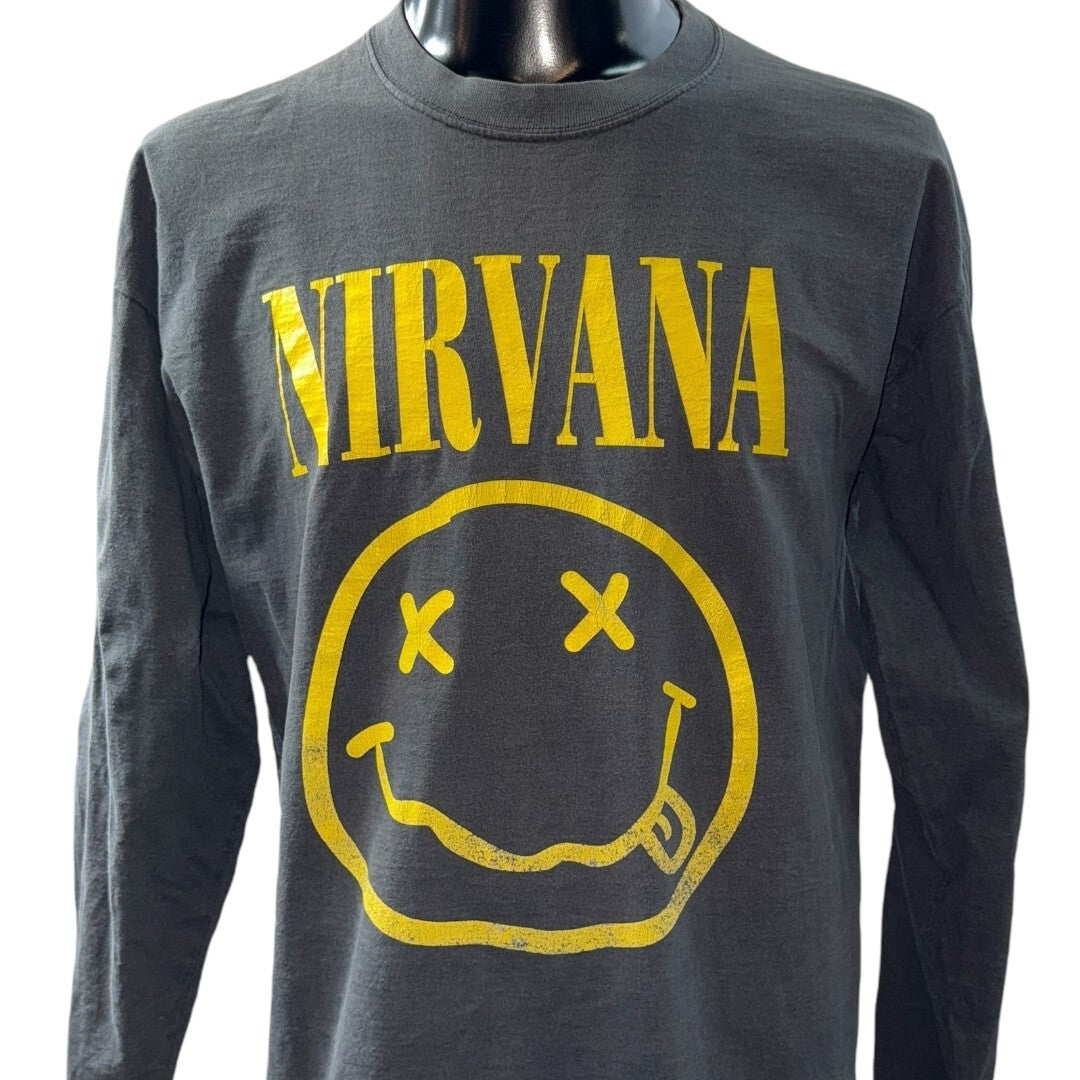 SMILE Y2K Nirvana Smile Logo Long Sleeve T-Shirt Morocco Size L