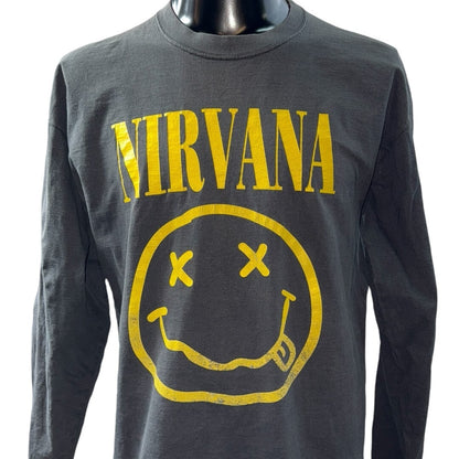 SMILE Y2K Nirvana Smile Logo Long Sleeve T-Shirt Morocco Size L