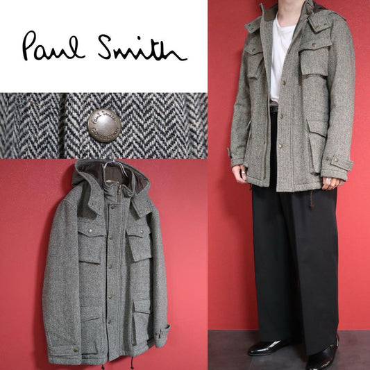Paul Smith Herringbone Tweed Mods Coat Size M
