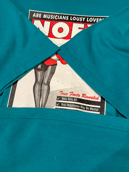 NOFX band tee Vintage 90s band graphic tee Green Size L
