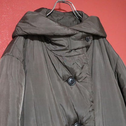 Issey Miyake 98AW Brown Shawl Collar Long Down Coat Size S