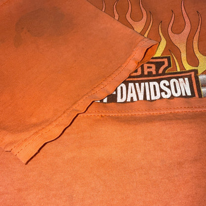 HARLEY DAVIDSON Vintage Cox's Flames Dealer T-Shirt Size L