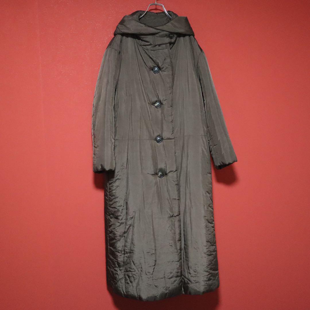 Issey Miyake 98AW Brown Shawl Collar Long Down Coat Size S