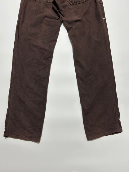Dolce & Gabbana D&G 2000s Bordeaux Moleskin Cargo Trousers
