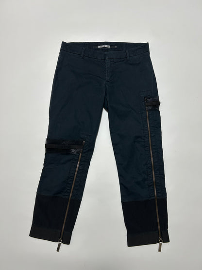 DIRK BIKKEMBERGS 90s Cropped Pants Dark Navy Size 42