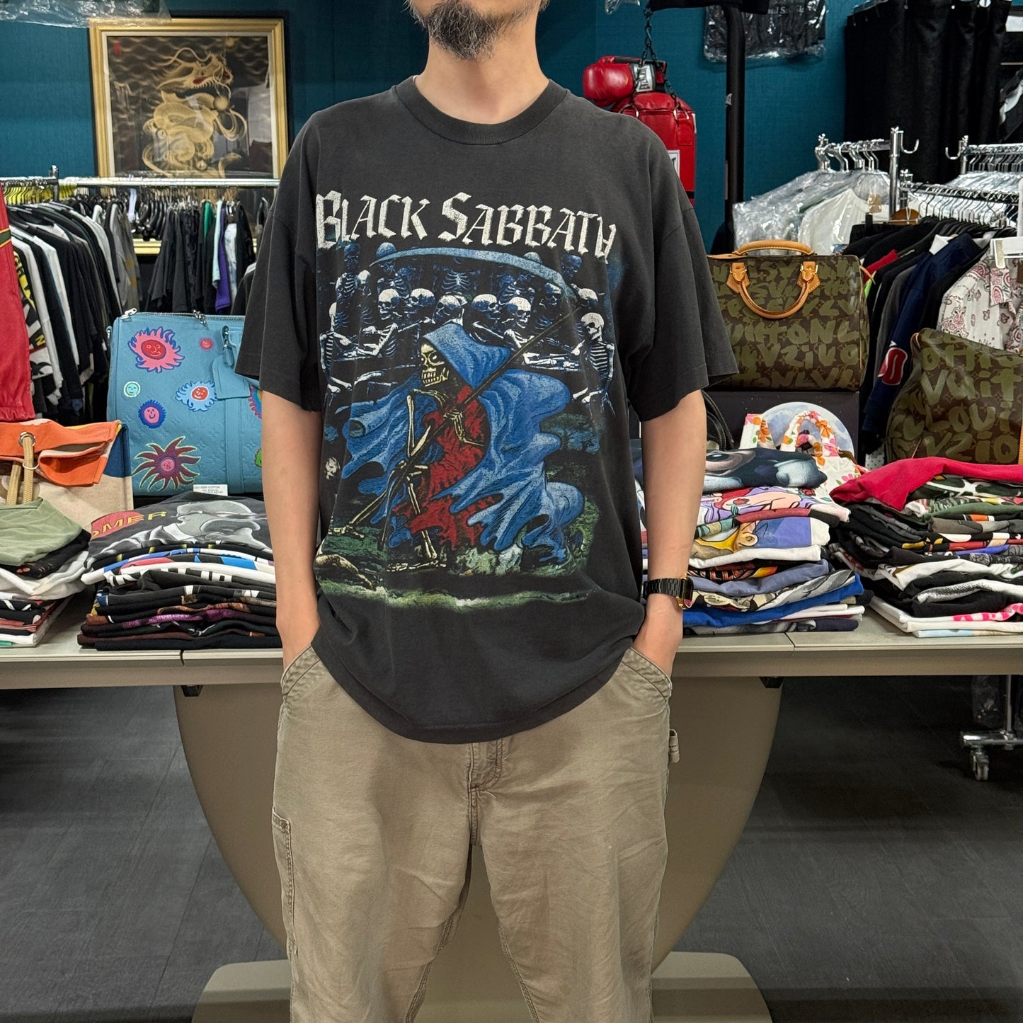 BLACK SABBATH 90s Grim Reaper Graphic T-Shirt Size XL
