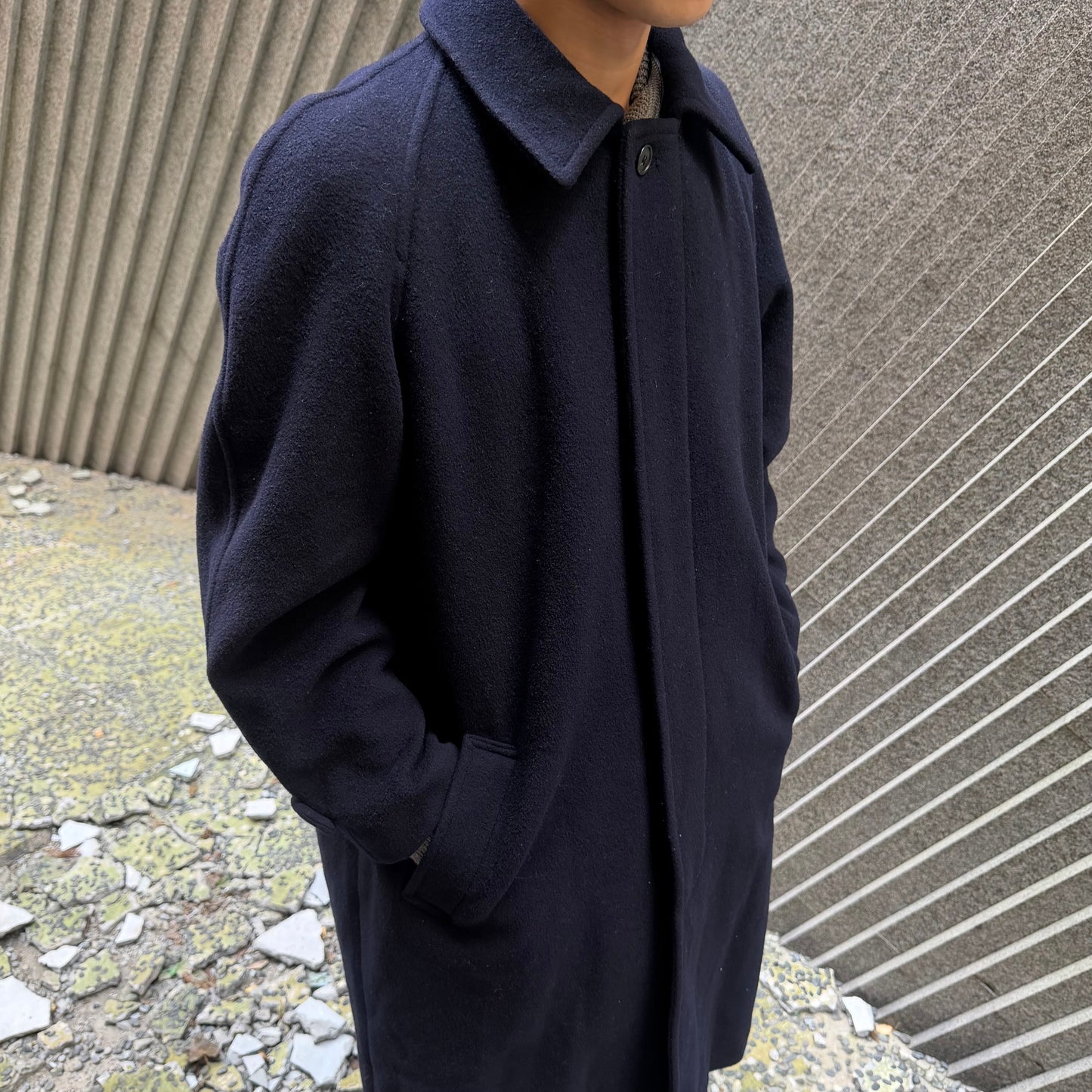 Christian Dior 80s Lambswool Balmacaan Coat
