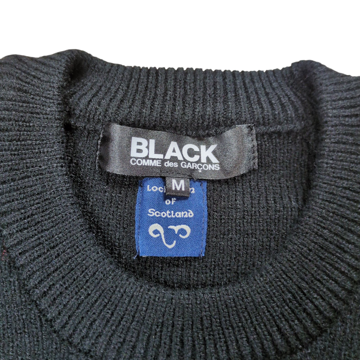 BLACK COMME des GARCONS Crew Neck Long Sleeve Sweater Size M