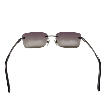 CHANEL Light Stone Rimless Silver Frame Sunglasses