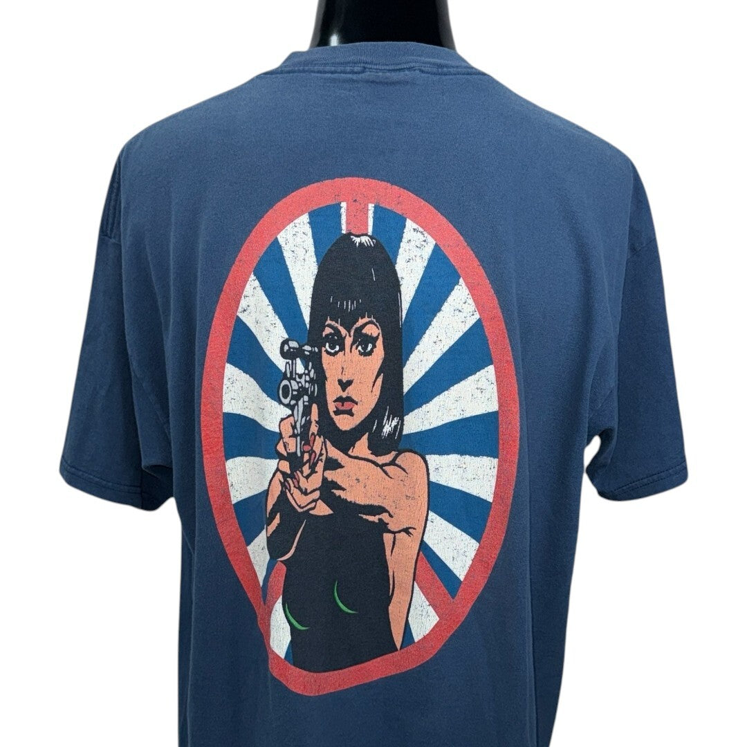 HELMET 90s "BETTY" Gun Girl Faded Navy Vintage Size XL