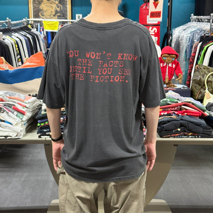 PULP FICTION 90s Movie Logo Double Sided T-Shirt Size XL