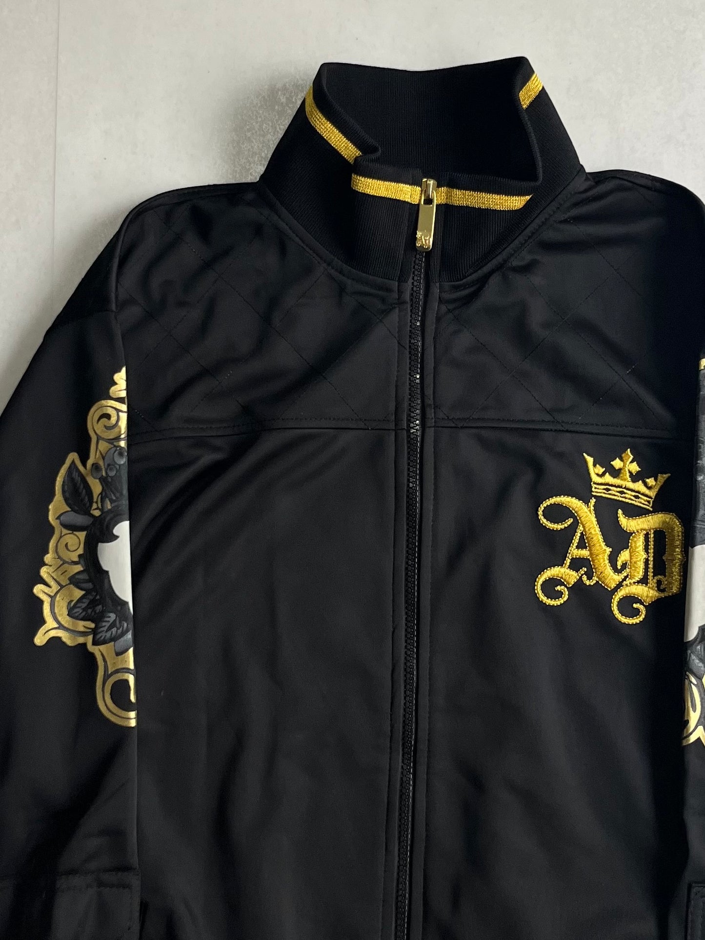 Artful Dodger black Skull Track Jacket Size XL
