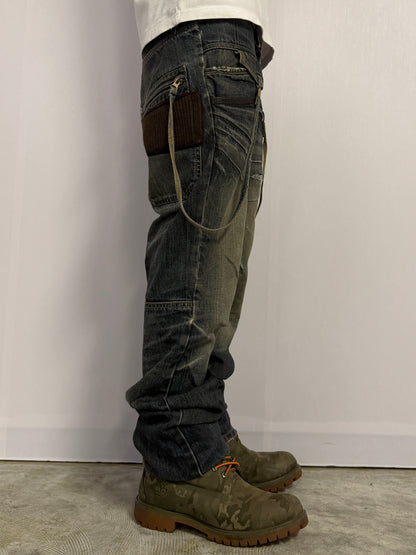 PPFM Gimmick Blue Denim Pants Size S