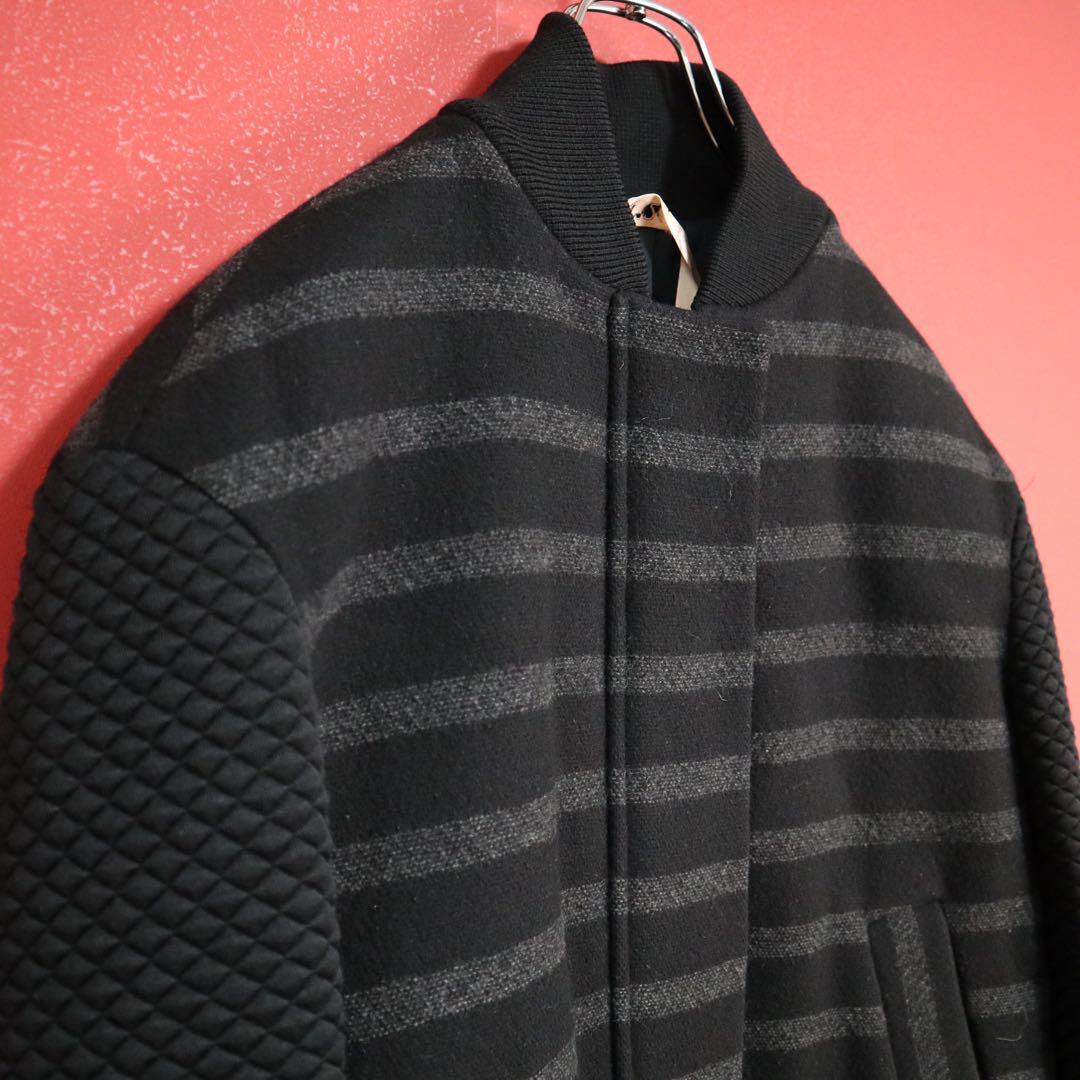 N21 Black Paneled Sleeve Zip-Up Coat Size M