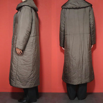 Issey Miyake 98AW Brown Shawl Collar Long Down Coat Size S