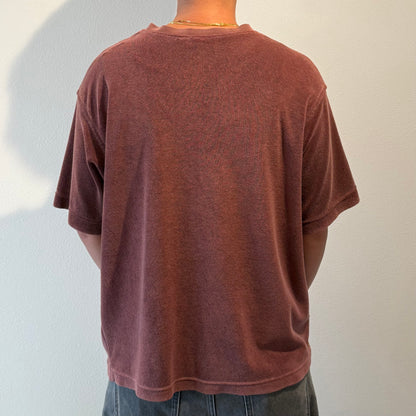 Stussy 90s short sleeve pile tee with shoulder detail Red Size L
