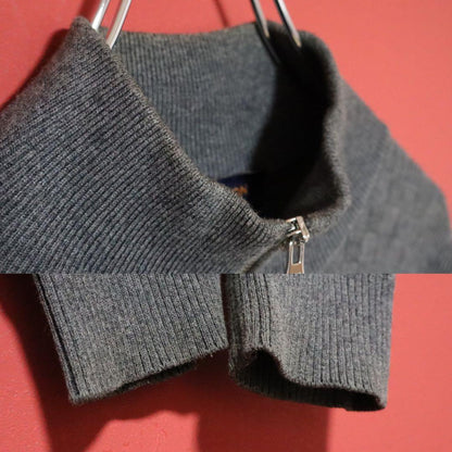 Louis Vuitton Gray Damier Leather Patch Drivers Knit Size M