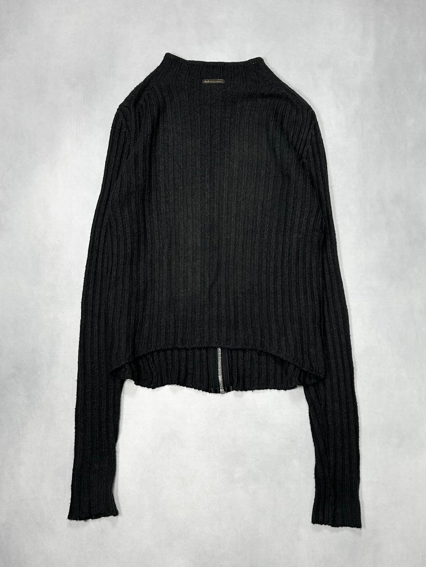 Dolce & Gabbana tight cropped black Knit F/W2011 Size S