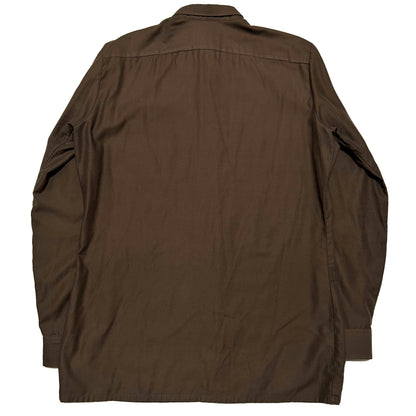 PIERRE CARDIN 60s Long Sleeve Shirt Brown