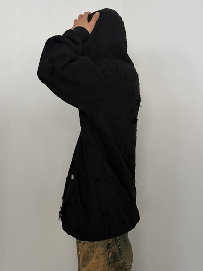 Alyx Damaged Black Hoodie Size XL