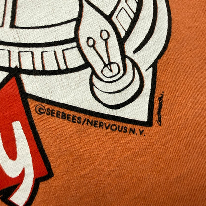 NERVOUS RECORDS 90s For DJ's Only T-Shirt Orange Size XL