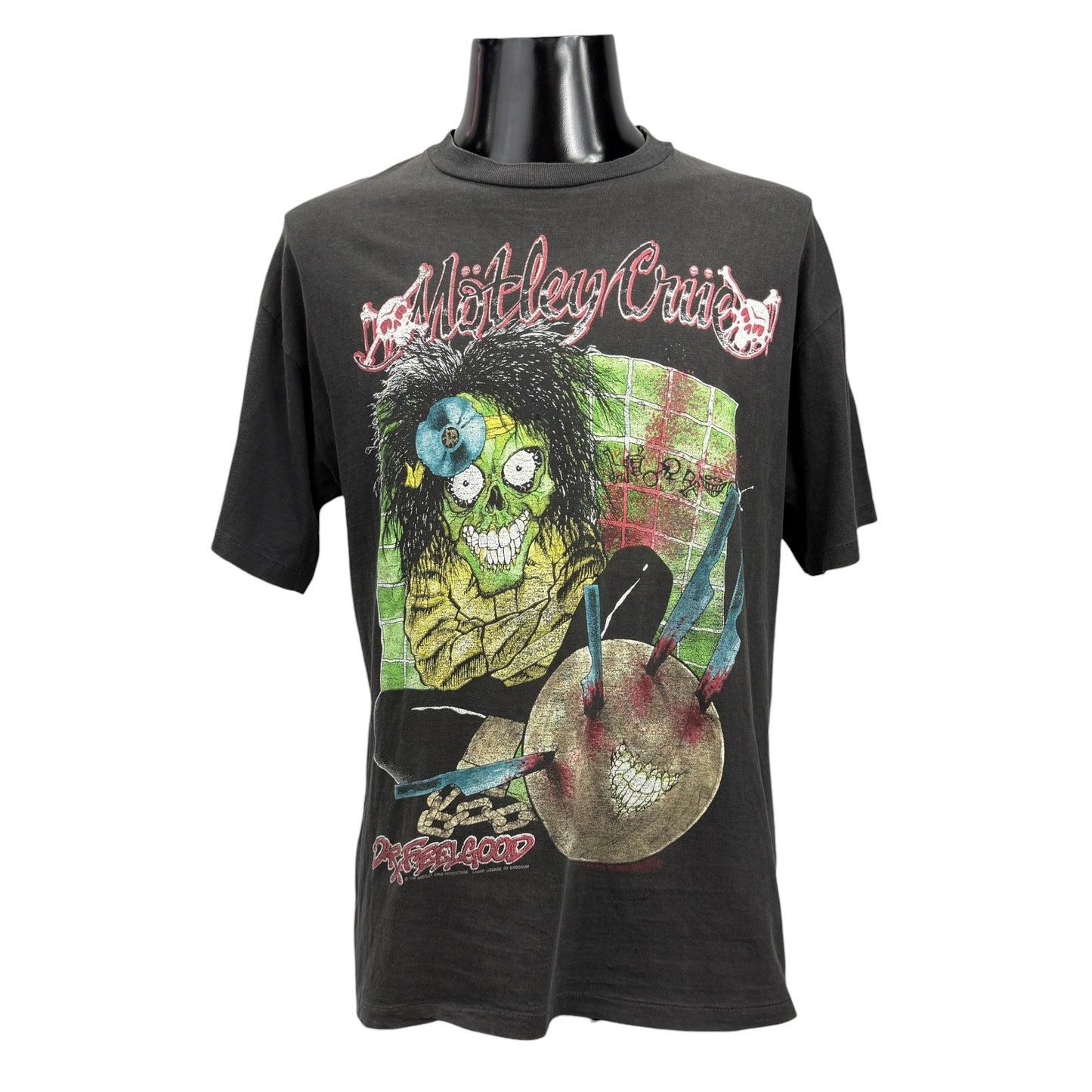 MÖTLEY CRÜE 80s 90s Dr. Feelgood Tour BROCKUM T-Shirt Size L