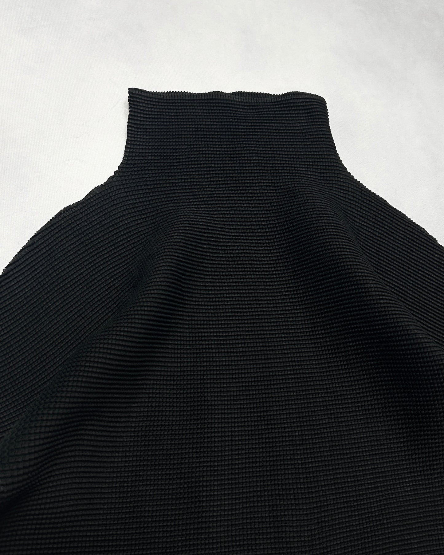 Iridescent Waffle Mock Neck Long Sleeve Tee Size XS