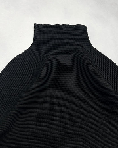 Iridescent Waffle Mock Neck Long Sleeve Tee Size XS