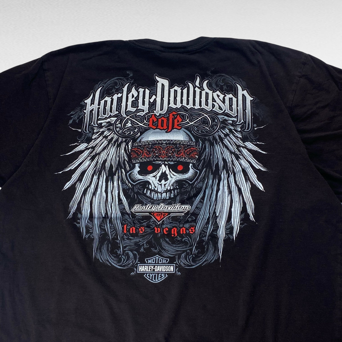 HARLEY-DAVIDSON Cafe 00s Short Sleeve T-Shirt Black Size 2XL