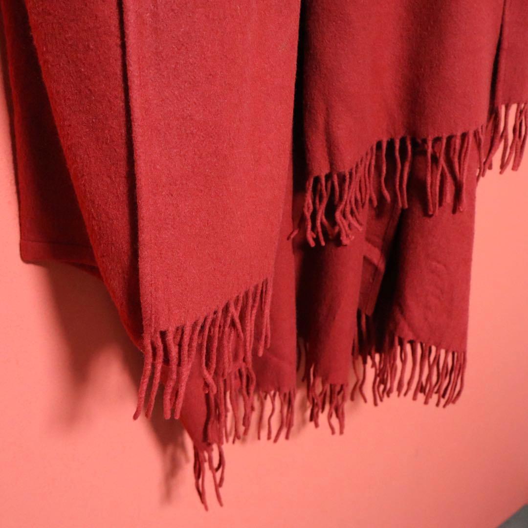 Salvatore Ferragamo Red Cashmere Poncho Cardigan Size FREE
