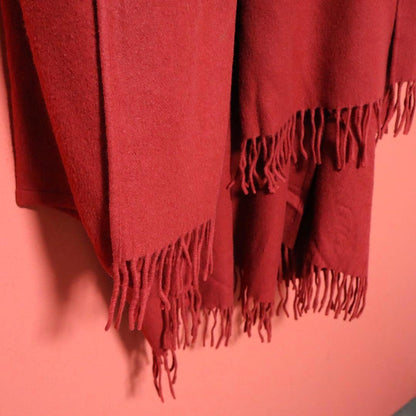 Salvatore Ferragamo Red Cashmere Poncho Cardigan Size FREE