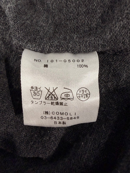 COMOLI SS16 Open-End Cotton Pocket T-Shirt Black Size M