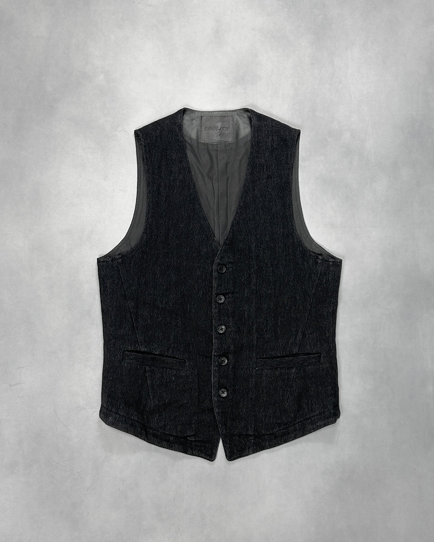 Isamu Katayama Backlash Black L/W 5B Trimmed Vest Size M