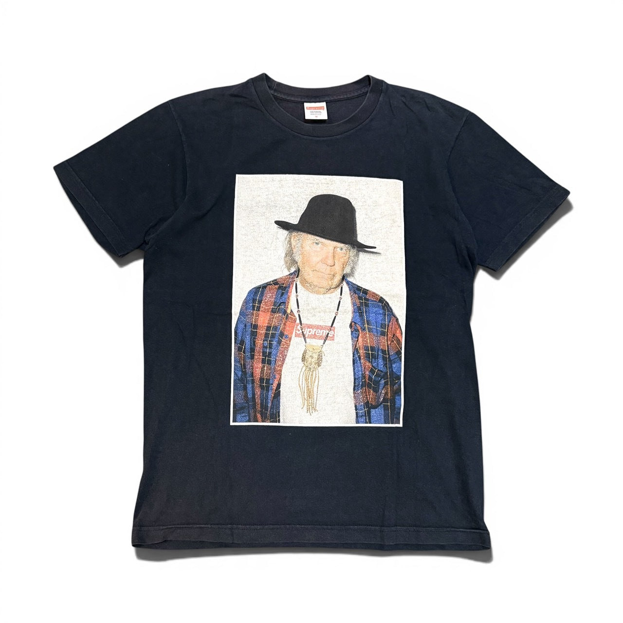 Vintage Supreme Neil Young Photo 2015 T-Shirt Dark Size M
