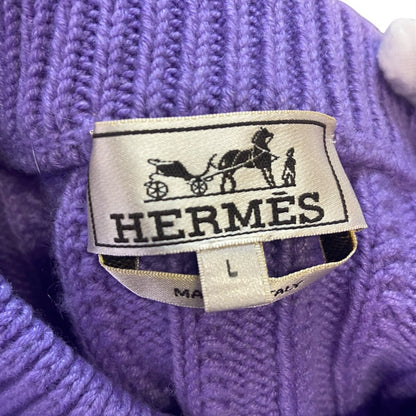 HERMES Cashmere Crewneck Sweater Light Purple Size EU-L