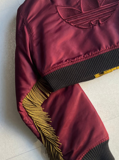 Jeremy Scott Red Short Fringe Jacket Size S
