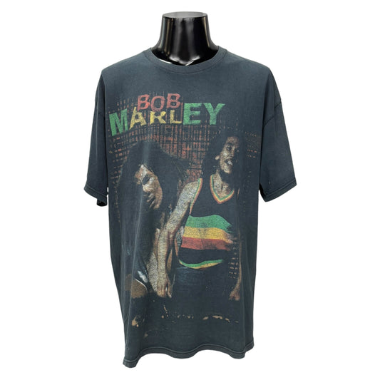 BOB MARLEY 00s The Legend Rasta Lion Graphic T-Shirt Size XL