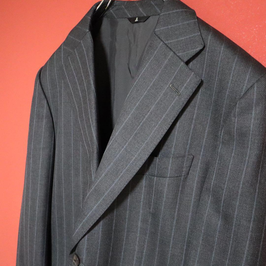 Lanvin Gray Cashmere Blend Striped Jacket Size M