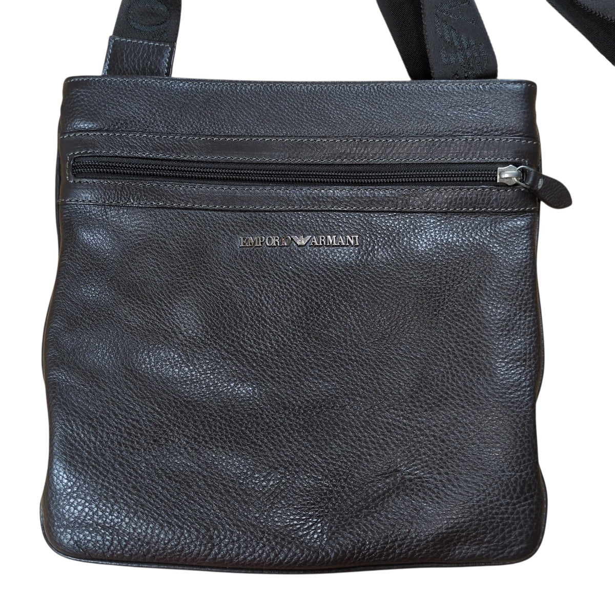 EMPORIO ARMANI Brown Leather Shoulder Bag