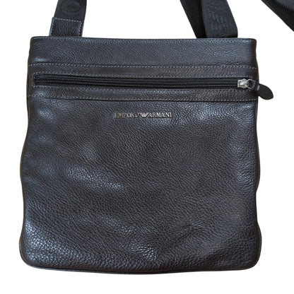 EMPORIO ARMANI Brown Leather Shoulder Bag